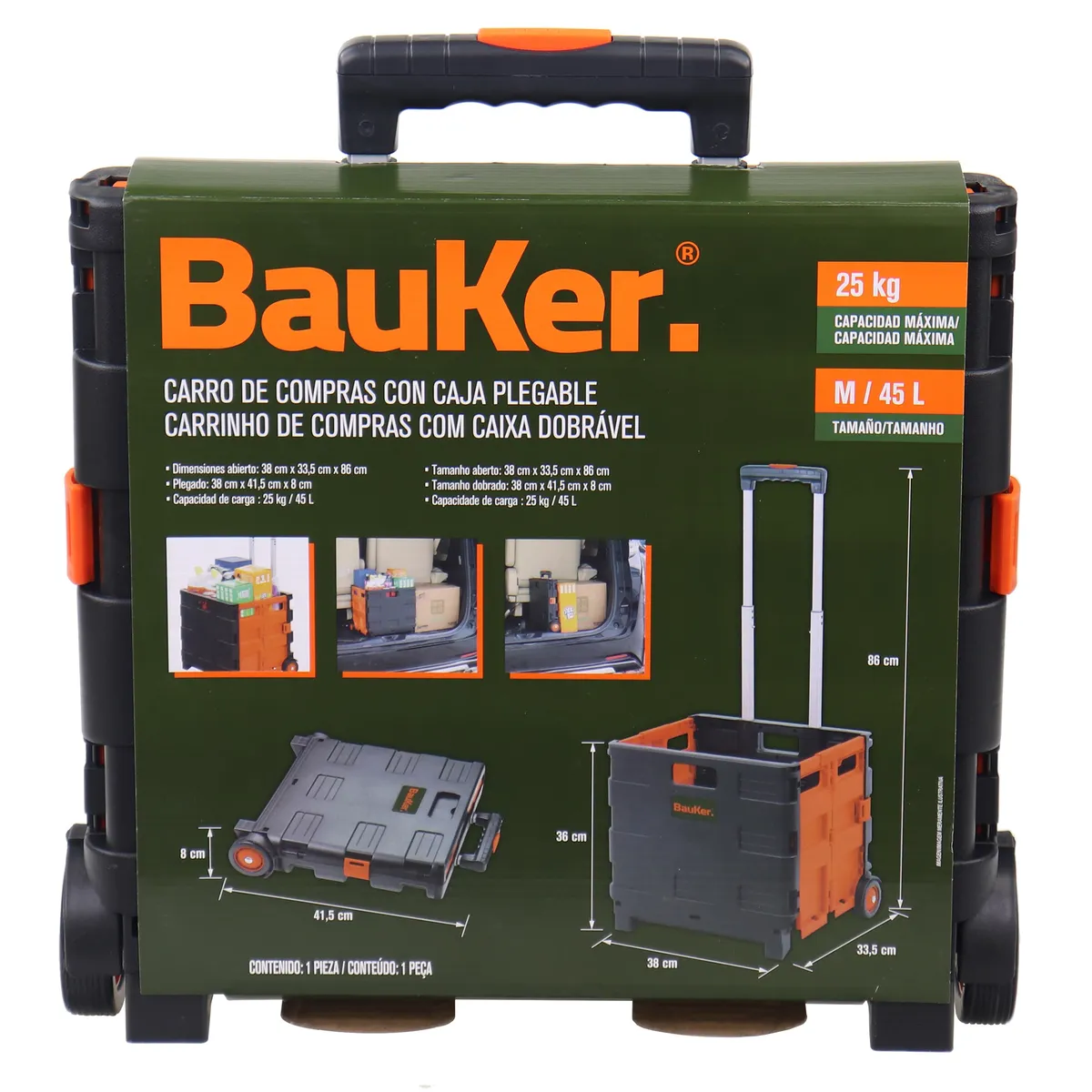 Carro BauKer Caja Plegable 25kg 45L
